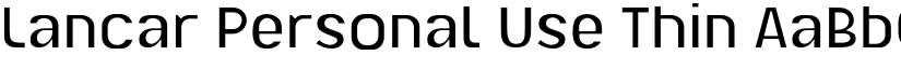 Lancar Personal Use Thin font