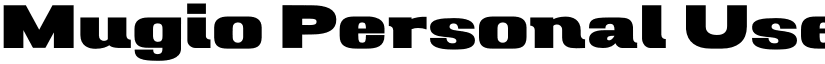 Mugio Personal Use Black font
