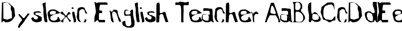 Dyslexic English Teacher font download