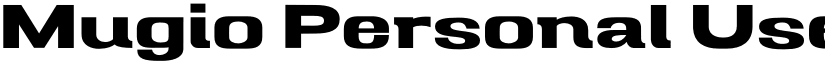 Mugio Personal Use Bold font