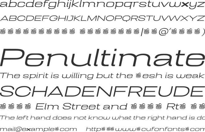 Mugio Personal Use font preview