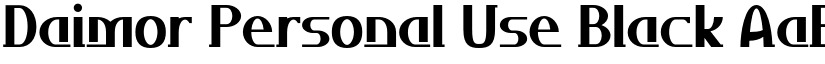 Daimor Personal Use Black font