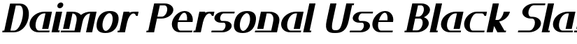 Daimor Personal Use Black Slanted font