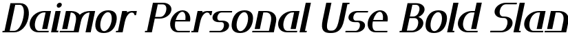 Daimor Personal Use Bold Slanted font