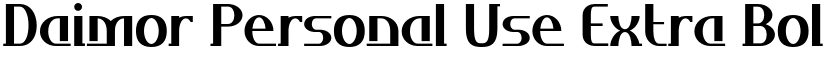 Daimor Personal Use Extra Bold font