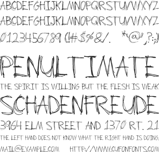 Scrum Bucket font preview