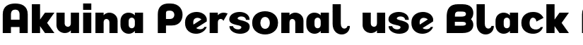 Akuina Personal use Black font