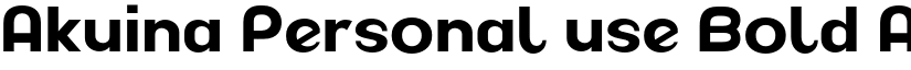 Akuina Personal use Bold font