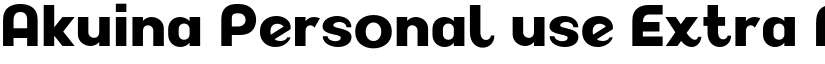 Akuina Personal use Extra Bold font