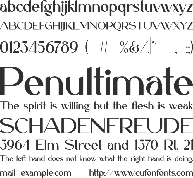 Caligna-Free font preview