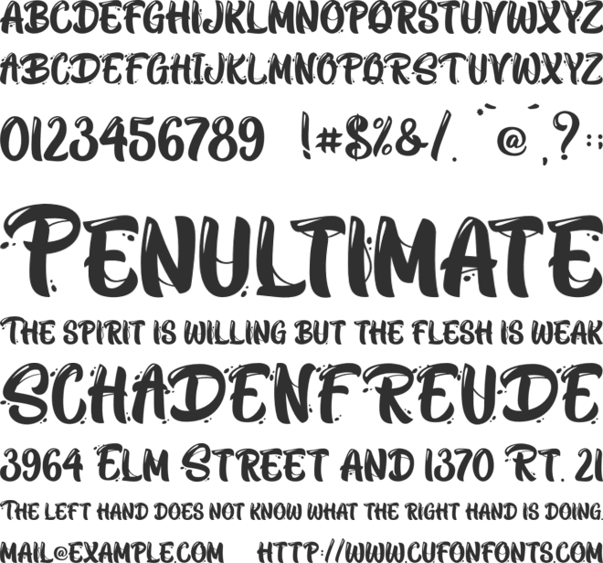 Black Way - Personal Use font preview
