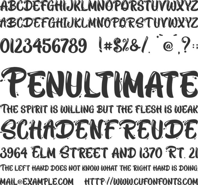 Black Way - Personal Use font preview