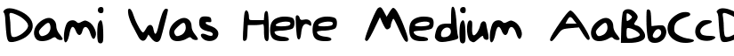 Dami_Was_Here Medium font