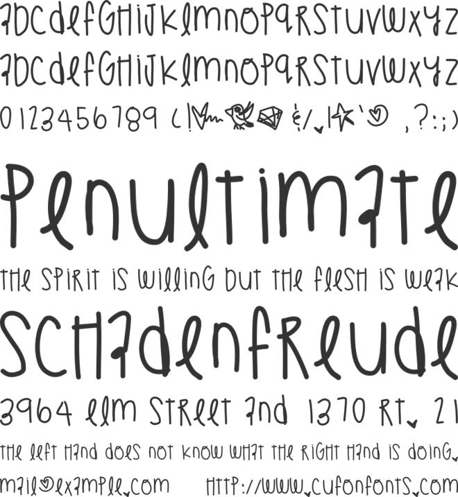 TammyRae font preview