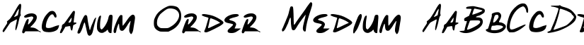 Arcanum_Order Medium font