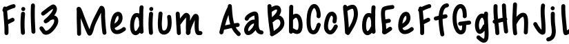 Fil3 Medium font