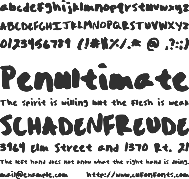 Oh_Snap font preview