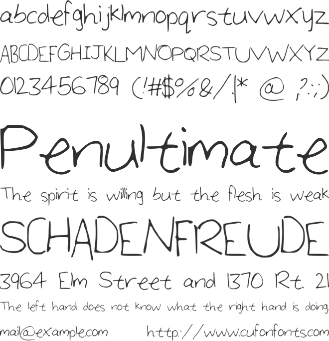 Large_Handwriting font preview