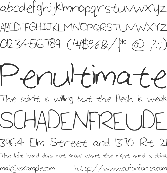 Large_Handwriting font preview