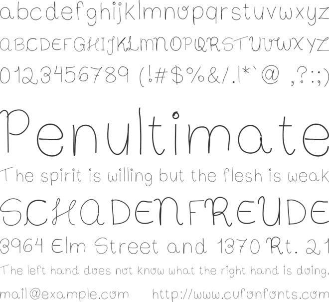 BibsFirstHandwrite font preview