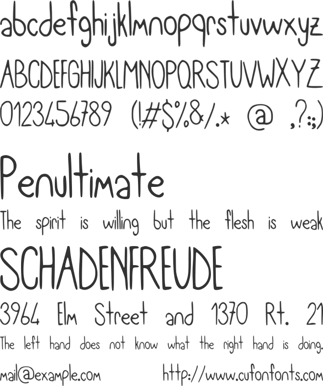 meryjane font preview