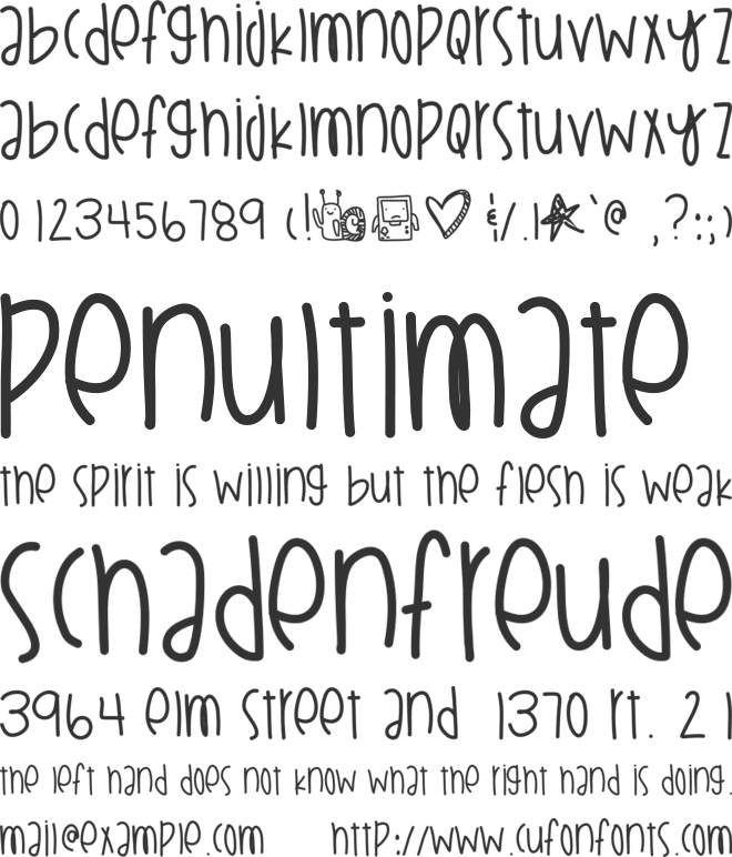 SapphireLaguna font preview