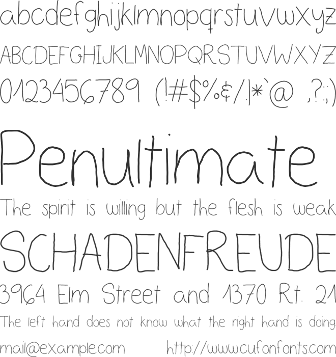 Before the sun rises font preview