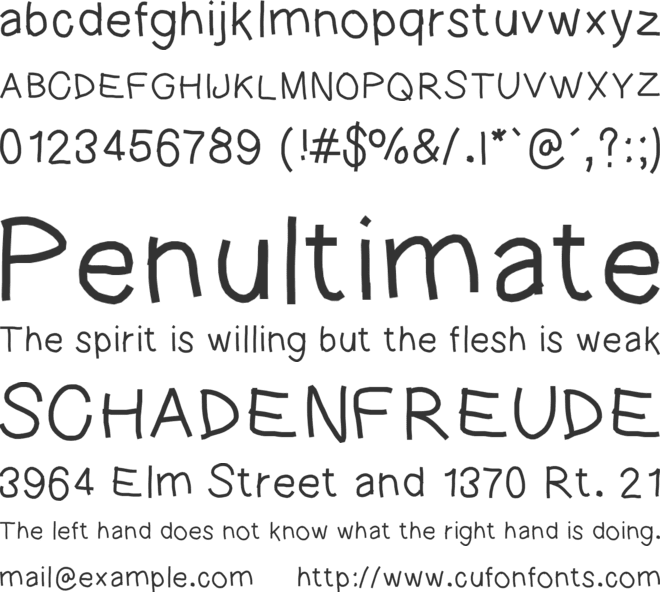 LargeFont font preview