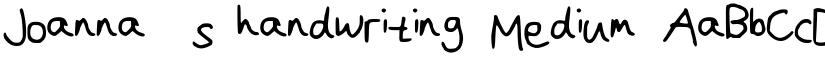 Joanna__s_handwriting Medium font
