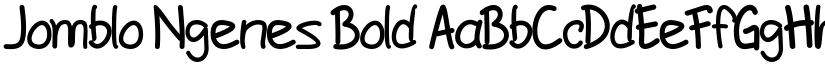 Jomblo Ngenes Bold font