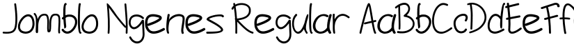 Jomblo Ngenes Regular font