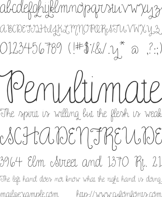 ROSE CHARMING font preview