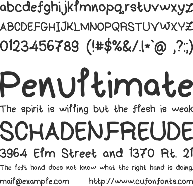 Handwriting 4 by CA font preview