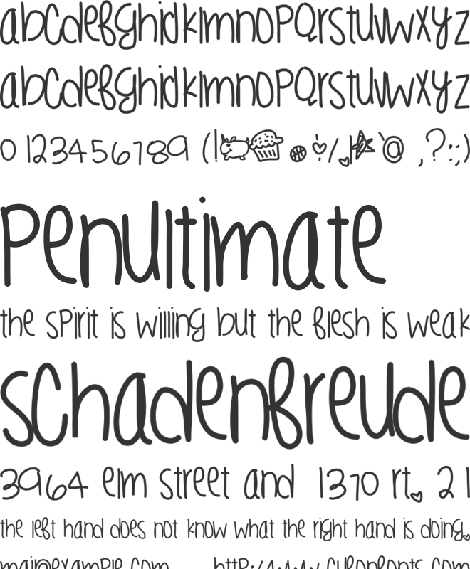 LilTastyGoods font preview