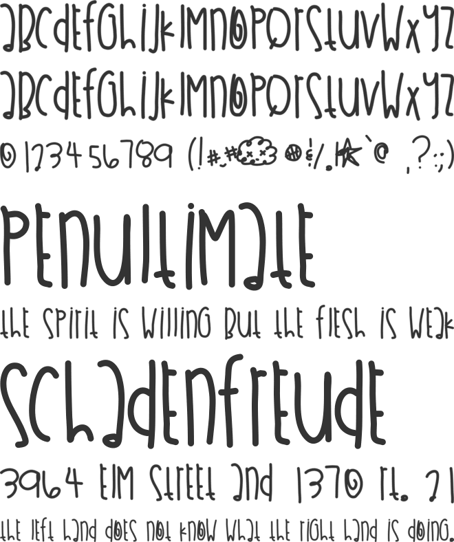 AllensWonderland font preview