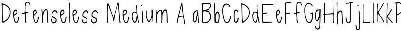 Defenseless Medium font
