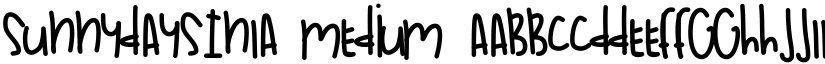SunnyDaysInLa Medium font