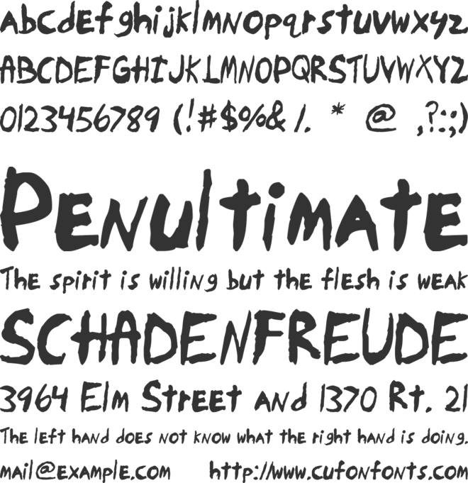 Skrawl font preview