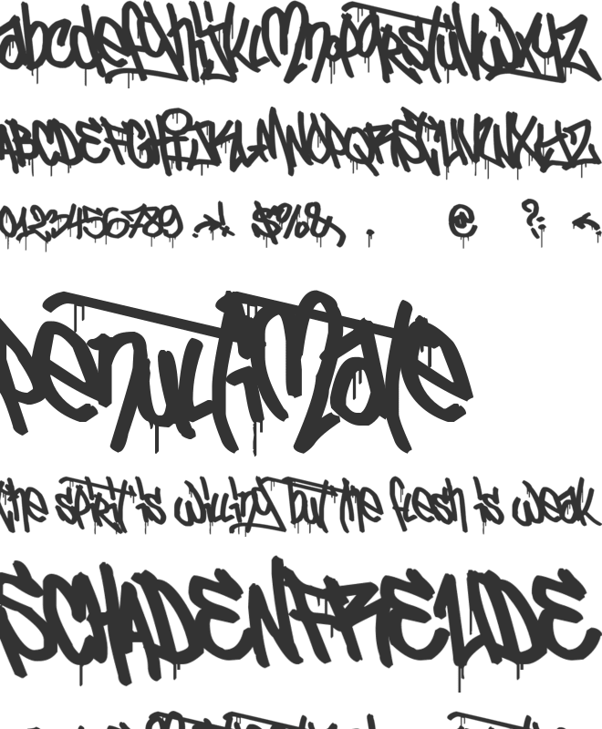 El&Font Urban CalIigraphy font preview