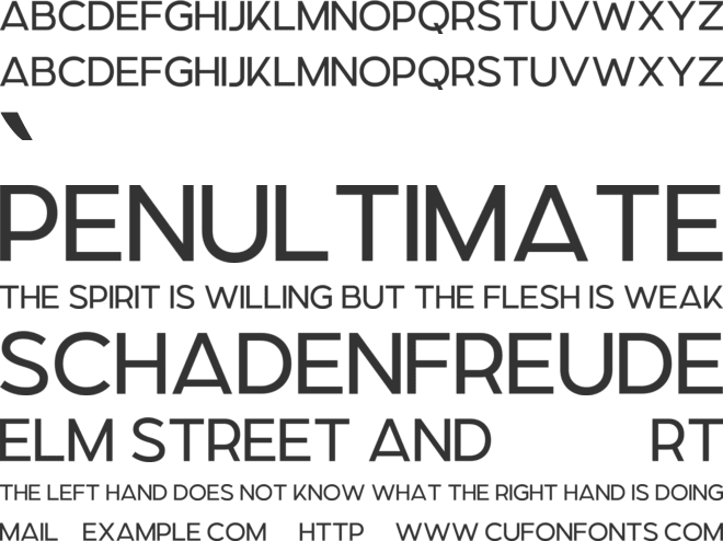 Strouse font preview