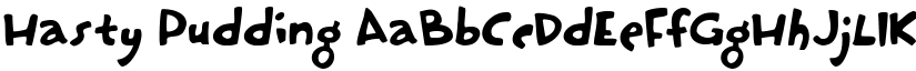 Hasty Pudding font