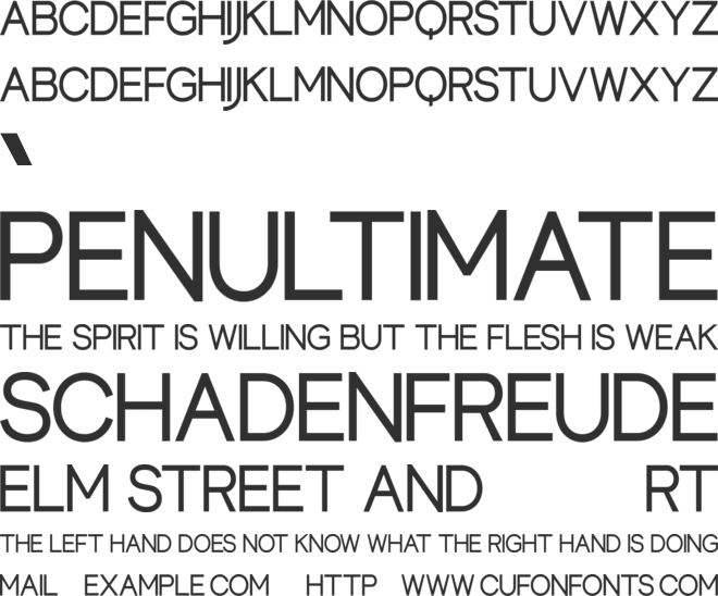 Scarleft font preview