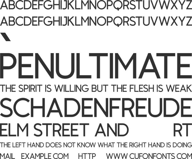 Valishope font preview