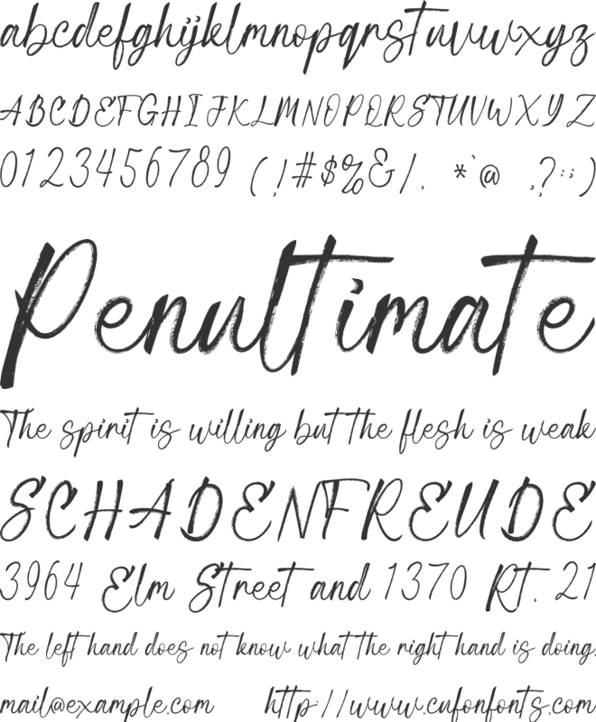 Blackmoard font preview