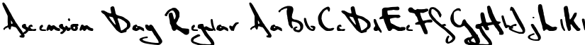 Ascension Day Regular font
