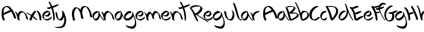 Anxiety Management Regular font