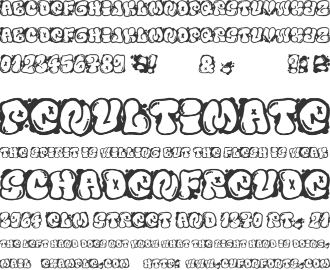 El&Font Bubble font preview