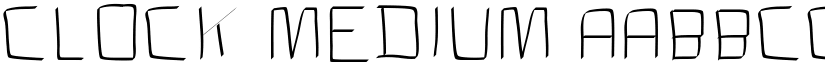 CLOCK Medium font