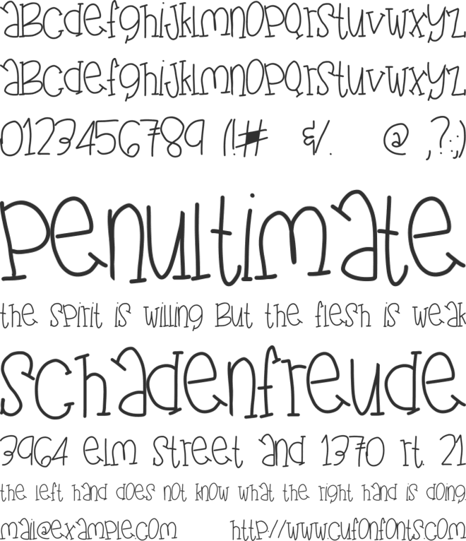 fun fragment font preview