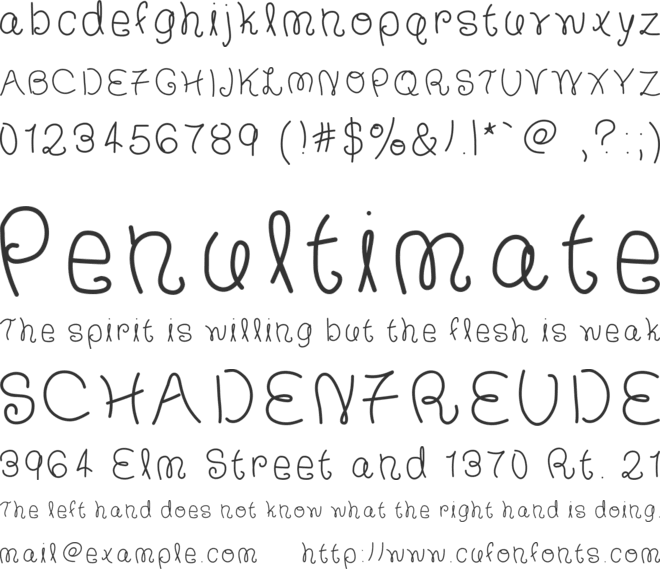 TheFrancescaFont font preview